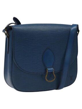 Authentic LOUIS VUITTON Epi Saint Cloud GM Shoulder Bag Toledo Blue M52195 LV